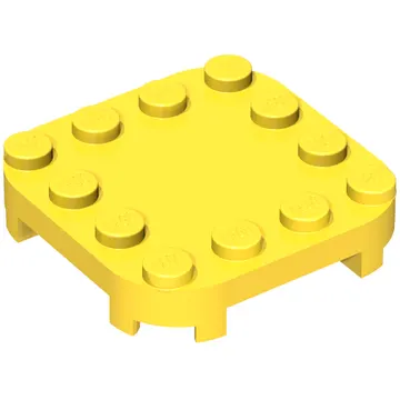 Plate Round Corners 4 x 4 x 2/3 Circle with Reduced Knobs
