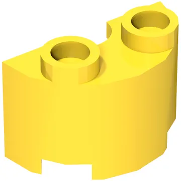 Brick Round, Half 1 x 2