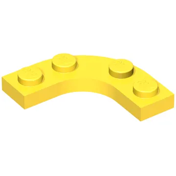 Plate Round Corner 3 x 3 with 2 x 2 Round Cutout