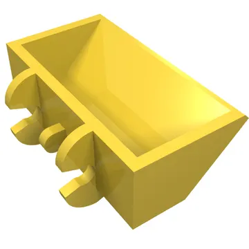 Construction Vehicle Bucket Smooth 2 x 4 x 1