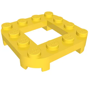 Plate Round Corners 4 x 4 x 2/3 Circle with 2 x 2 Opening