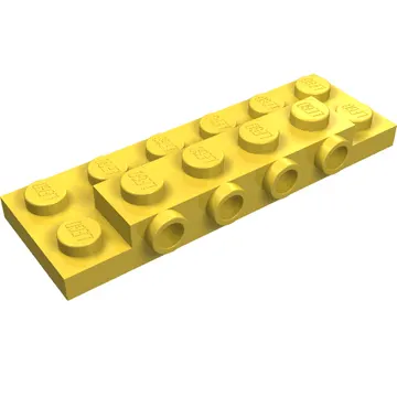 Plate Special 2 x 6 x 2/3 with 4 Studs on Side, 1 Support Wall on Bottom