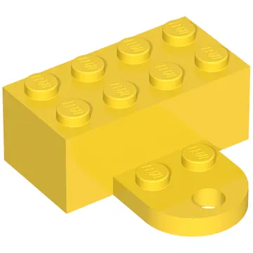 Brick Magnet 2 x 4 with Round Plate 2 x 2