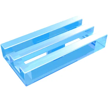 Tile Special 1 x 2 Grille with Bottom Groove