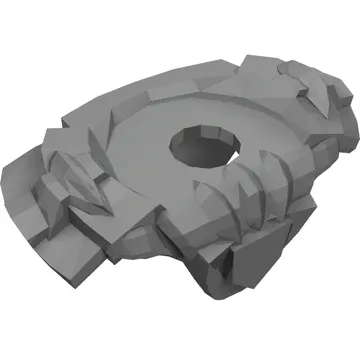 Minifig Neckwear Armour Breastplate with Shoulder Pads with Ridges and Pentagonal Shield on Front (Orc / Troll Warrior)