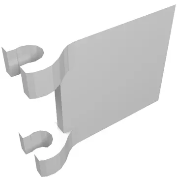 Flag 2 x 2 Square, Flat Clip Edge [Thick Clips]