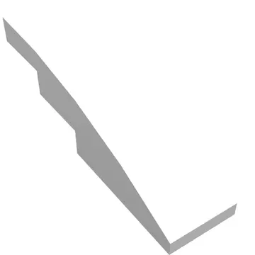 Brick Curved 4 x 1 No Studs [Stud Holder with Symmetric Ridges]
