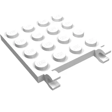 Plate Special 4 x 4 with Clips Horizontal (thick open O clips)