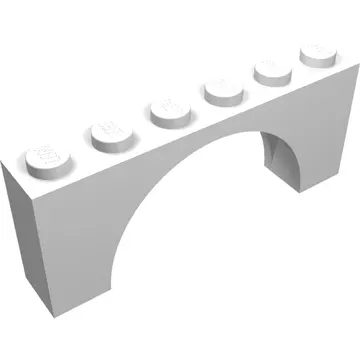 Brick Arch 1 x 6 x 2 - Very Thin Top without Reinforced Underside