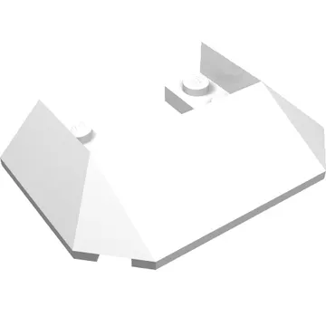 Brick Wedged, Sloped 45° 6 x 4 Double / 33°, 5 Bottom Tubes [Train Roof]