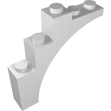 Brick Arch 1 x 5 x 4 [Continuous Bow, Raised Underside Cross Supports]