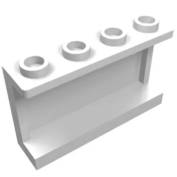 Panel 1 x 4 x 2 with Side Supports - Hollow Studs