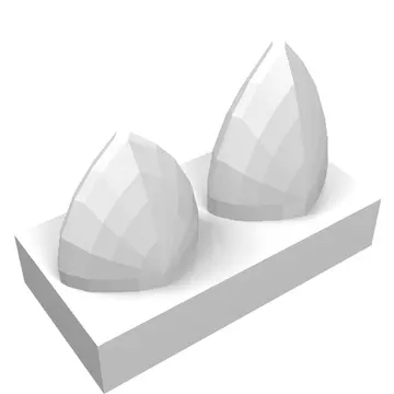 Tile Special 1 x 2 with Two Vertical Teeth / Tooth