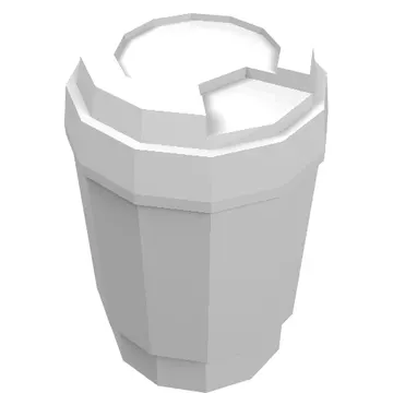 Equipment Cup with Take Out Lid Without Drinking Hole [Plain]