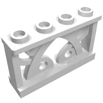 Fence Ornamented 1 x 4 x 2 with 4 Studs