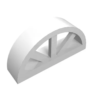 Window 1 x 4 x 1 2/3 with Spoked Rounded Top