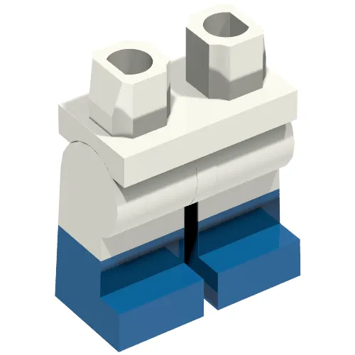 Hips with White Legs and Blue Boots Pattern