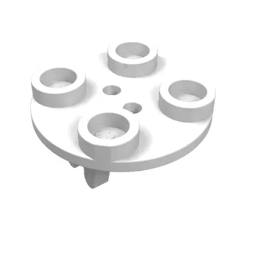 Wheel Holder, Plate, Round 2 x 2 Thin with Clips