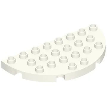 Duplo Plate Round 4 x 8 Semi-Circle