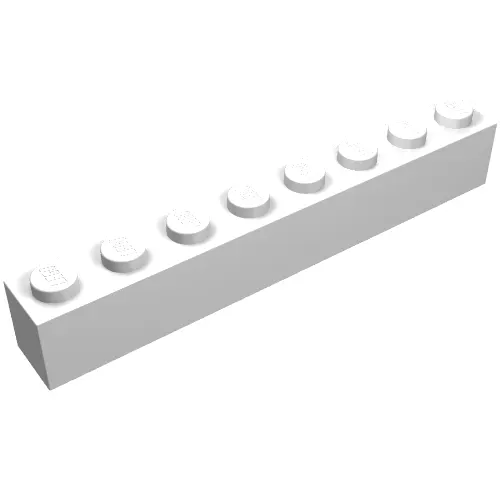 Brick 1 x 8 without Bottom Tubes with Cross Side Supports with 'Slagter' Red Print