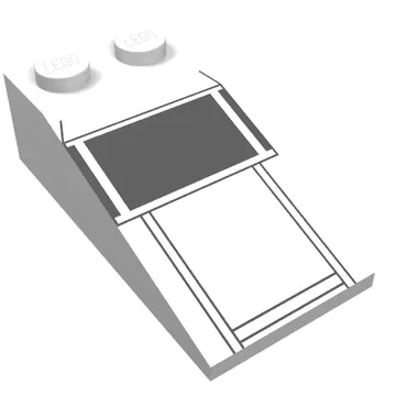 Brick Sloped 18° 4 x 2 with Imperial Shuttle Cockpit Print