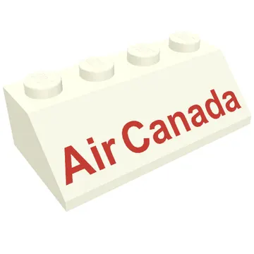 Brick Sloped 45° 2 x 4 with Red 'Air Canada' Print (Set 611-2)