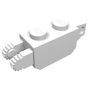 Hinge Brick 1 x 2 Locking with 1 Finger Vertical End and 2 Fingers Vertical End, 9 Teeth