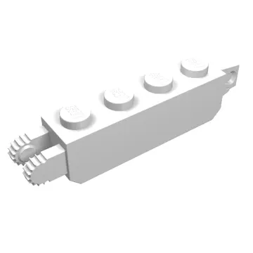 Hinge Brick 1 x 4 Locking with 1 Finger Vertical End and 2 Fingers Vertical End, 9 Teeth