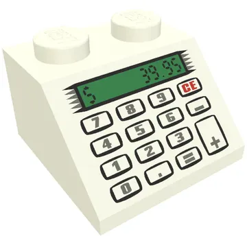 Brick Sloped 45° 2 x 2 with Cash Register and $39.95 Print
