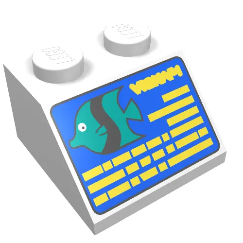 Brick Sloped 45° 2 x 2 with Divers Computer Print