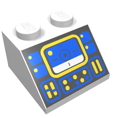 Brick Sloped 45° 2 x 2 with Ice Planet Controls Print