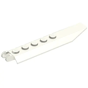 Hinge Plate 1 x 8 Locking with Angled Side Extensions, Rounded Plate Underside, 9 Teeth