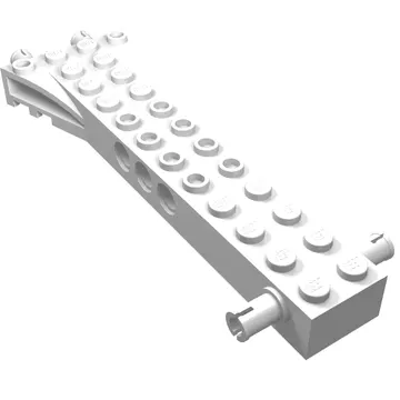 Technic Brick Special 12 x 2 with 2 Side and 2 End Pins, Technic Holes, and 4W Flared End