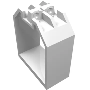 Container / Box, Open Ended 2 x 4 x 4 with 1 Hinge Finger Each End
