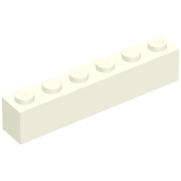 Brick 1 x 6 without Bottom Tubes with Cross Side Supports with 'BAHNHOF' Thin Black Print