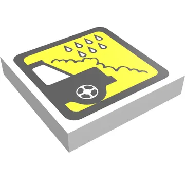 Tile 2 x 2 with Car Wash and Water Drops Print