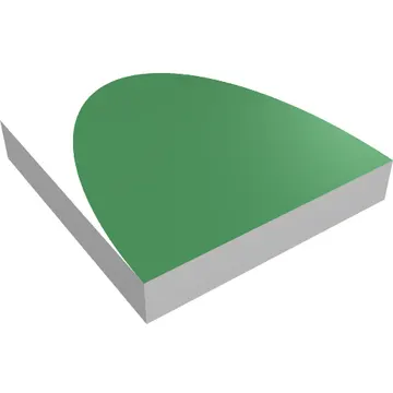 Tile 2 x 2 with Dark Green Half-Ellipse Print