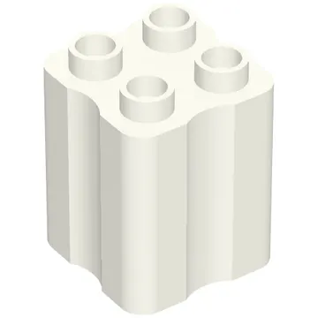 Duplo Brick 2 x 2 x 2 with Indented Sides (Tree Trunk)