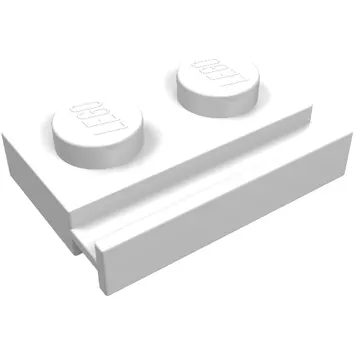 Plate Special 1 x 2 with Door Rail
