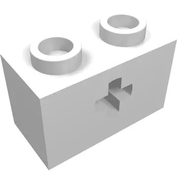 Technic Brick 1 x 2 with Axle Hole Type 1 [+ Opening] and Bottom Pin