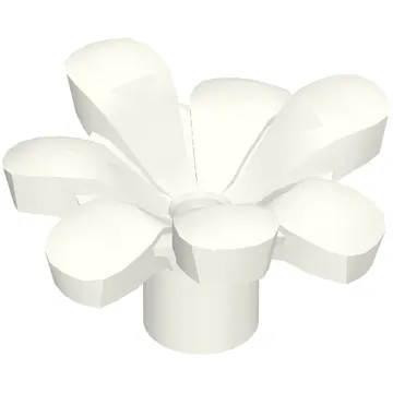 Plant, Flower, Minifig Accessory with 7 Thick Petals and Pin