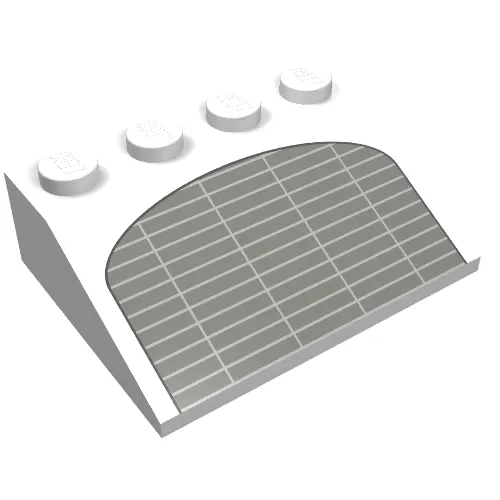 Brick Sloped 33° 3 x 4 with Grille Print