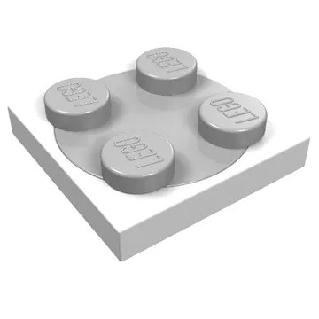 Turntable 2 x 2 Plate, Light Bluish Gray Top [Complete Assembly]