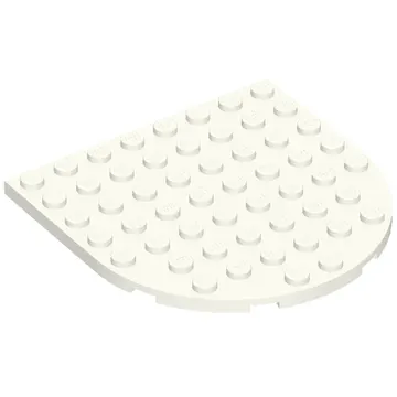 Plate 8 x 8 with Rounded End
