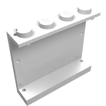 Panel 1 x 4 x 3 - Solid Studs with Jolly Roger Print [6286]