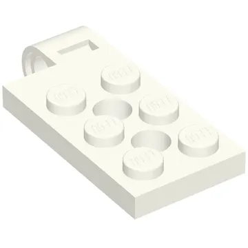 Hinge Plate 2 x 4 with Pin Hole with 2 Holes - Top