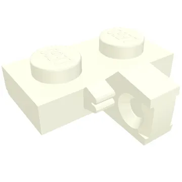 Hinge Plate 1 x 2 Locking with 1 Finger on Side, with Groove