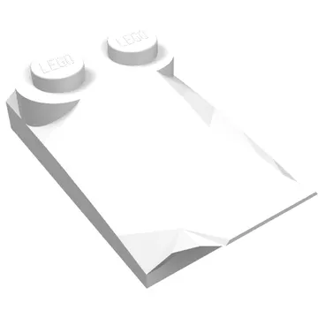 Brick Wedged, Curved 2 x 3 x 2/3 Two Studs, Wing End