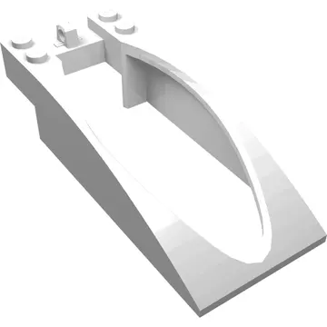 Windscreen 10 x 4 x 2 Curved with Bubble Cutout and Single Hinge Finger