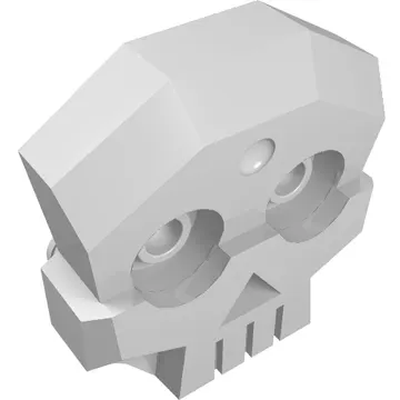 Skull 1 x 4 x 3 Relief with Two Pins
